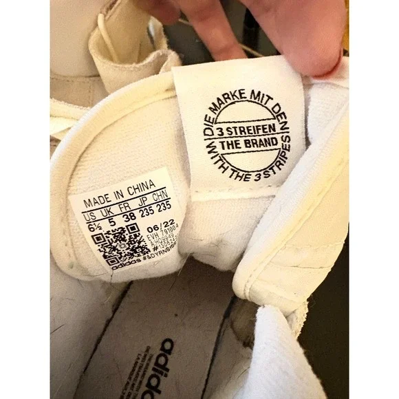 Adidas Forum Bold High Top Sneakers Cream Suede Womens Size 6.5 - Picture 3 of 3